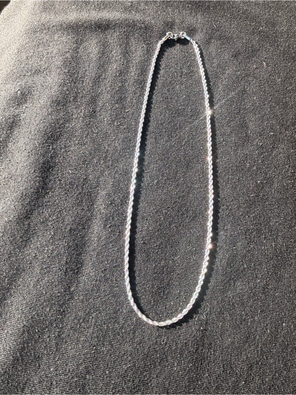 Sterling Silver Rope Chain Necklace